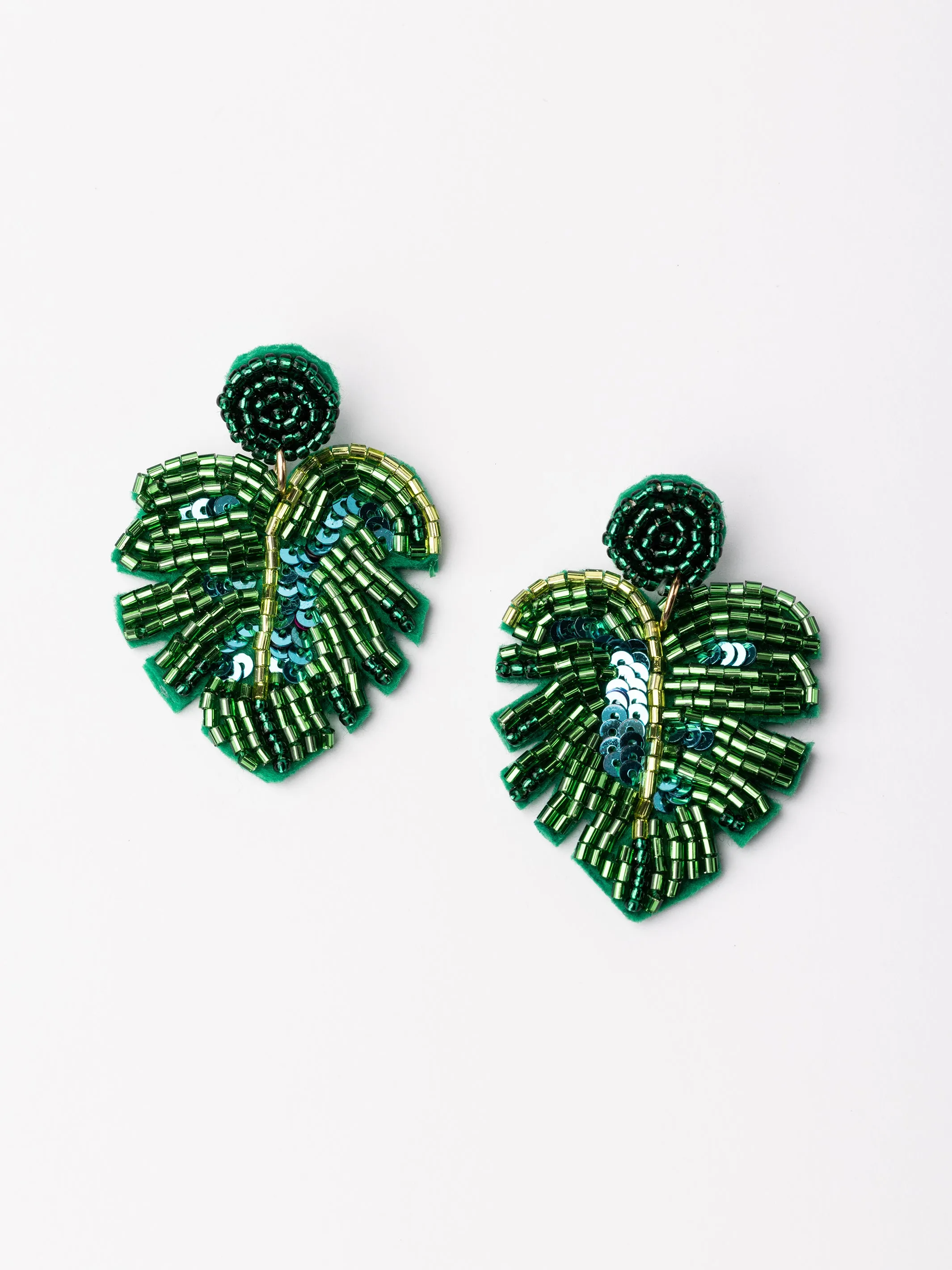 Palm Frond Earrings sold by Michelle McDowell product image thumbnail 2