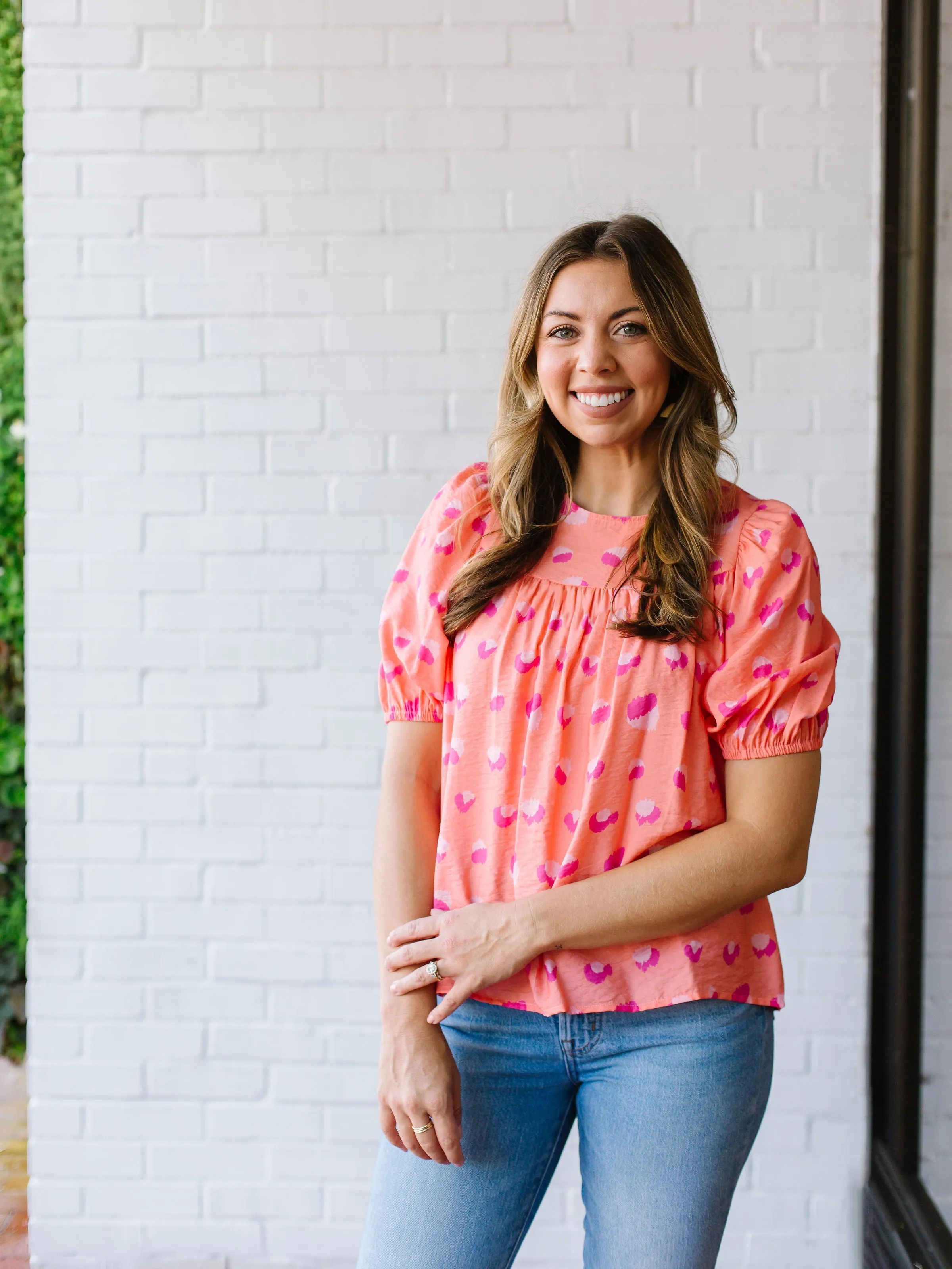 FINAL SALE - Ivy Top | Rough Runner Coral sold by Michelle McDowell