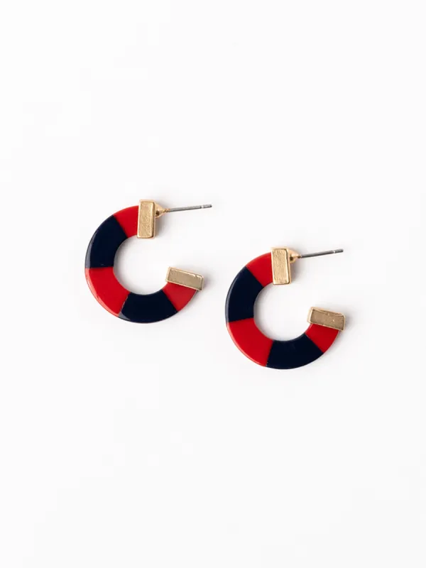 Melody Earrings | Red + Blue sold by Michelle McDowell
