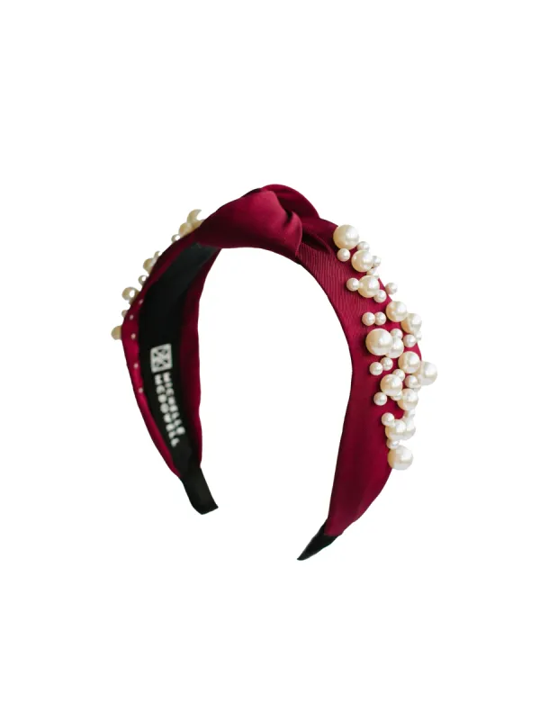 Samson Headband | Maroon + White made by Michelle McDowell