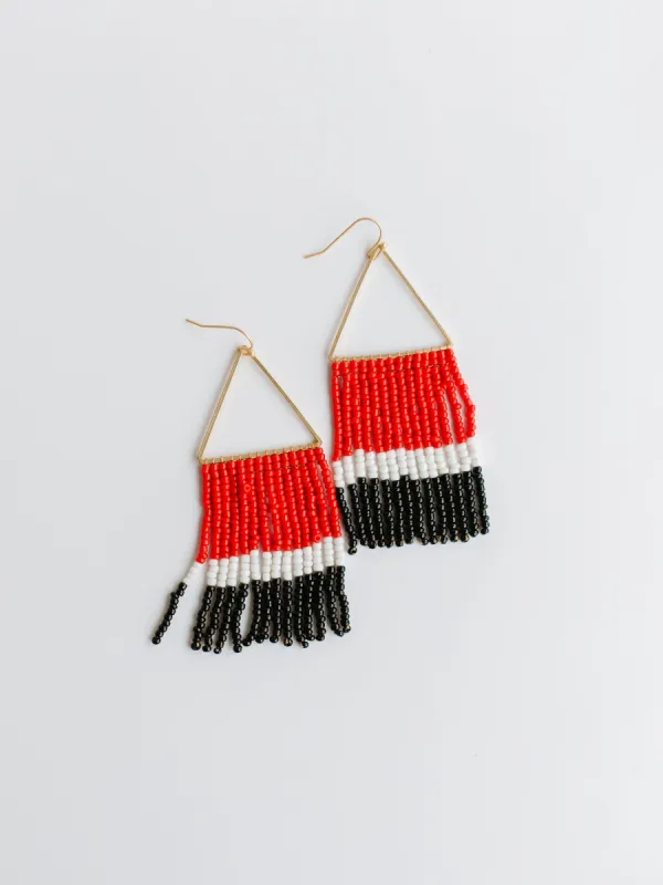 Greer Earrings  | Red + Black sold by Michelle McDowell