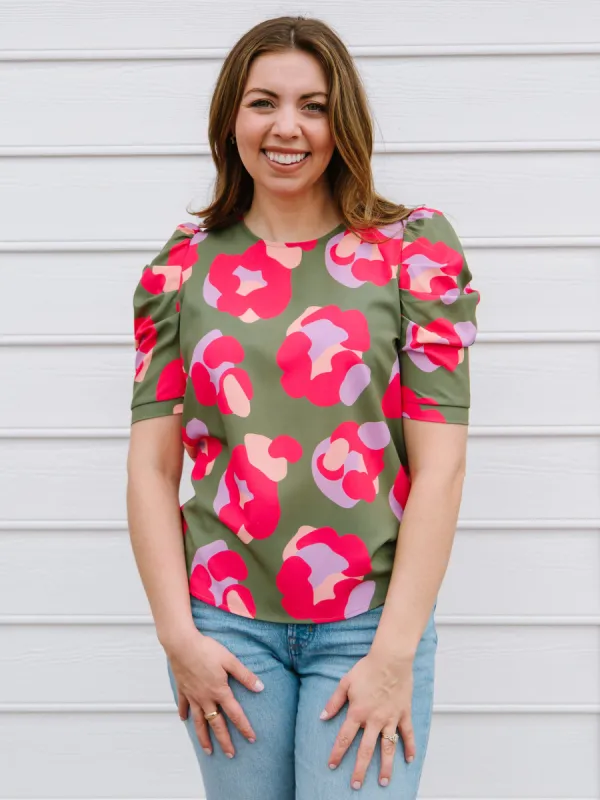 FINAL SALE - Tory Top | Spot On Olive sold by Michelle McDowell