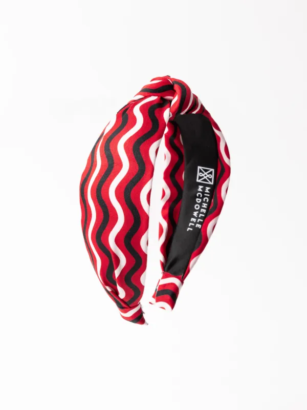 Luna Headband | Capri Crush Red + Black sold by Michelle McDowell