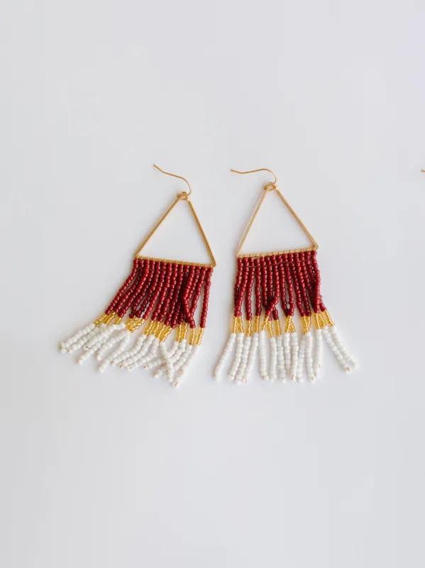 Greer Earrings | Garnet + Gold sold by Michelle McDowell
