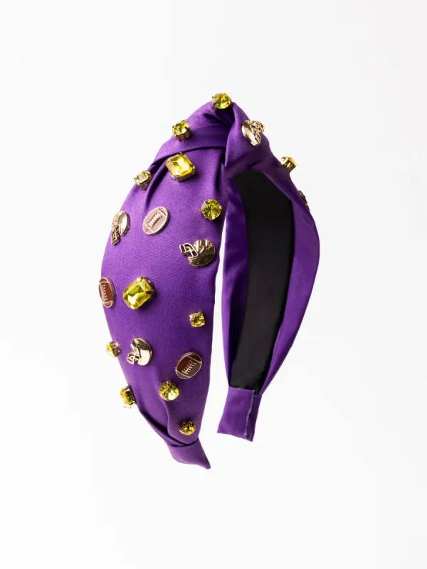 Victory Vibes Headband |  Purple + Gold sold by Michelle McDowell