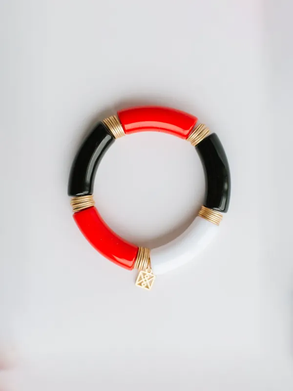 Brogan Bracelet | Red + Black sold by Michelle McDowell