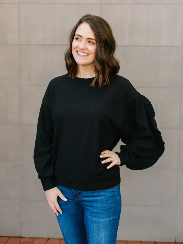 FINAL SALE -  Heather Top | Black sold by Michelle McDowell