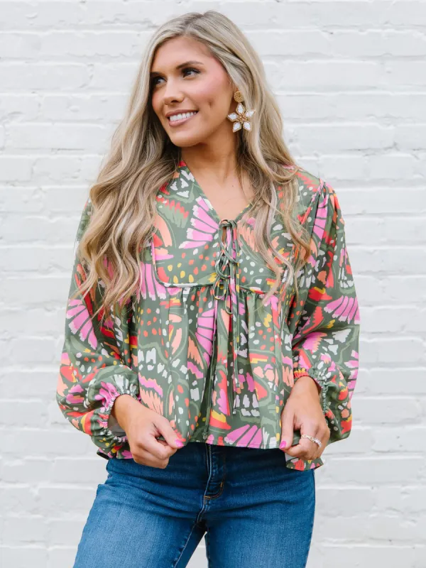 FINAL SALE - Vivey Top | So Fly Olive sold by Michelle McDowell