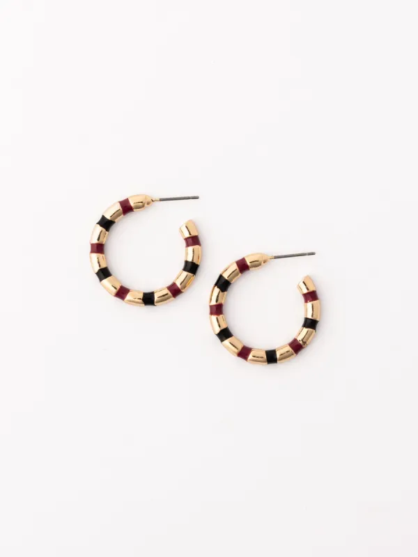 Nellie Earrings | Garnet + Black sold by Michelle McDowell