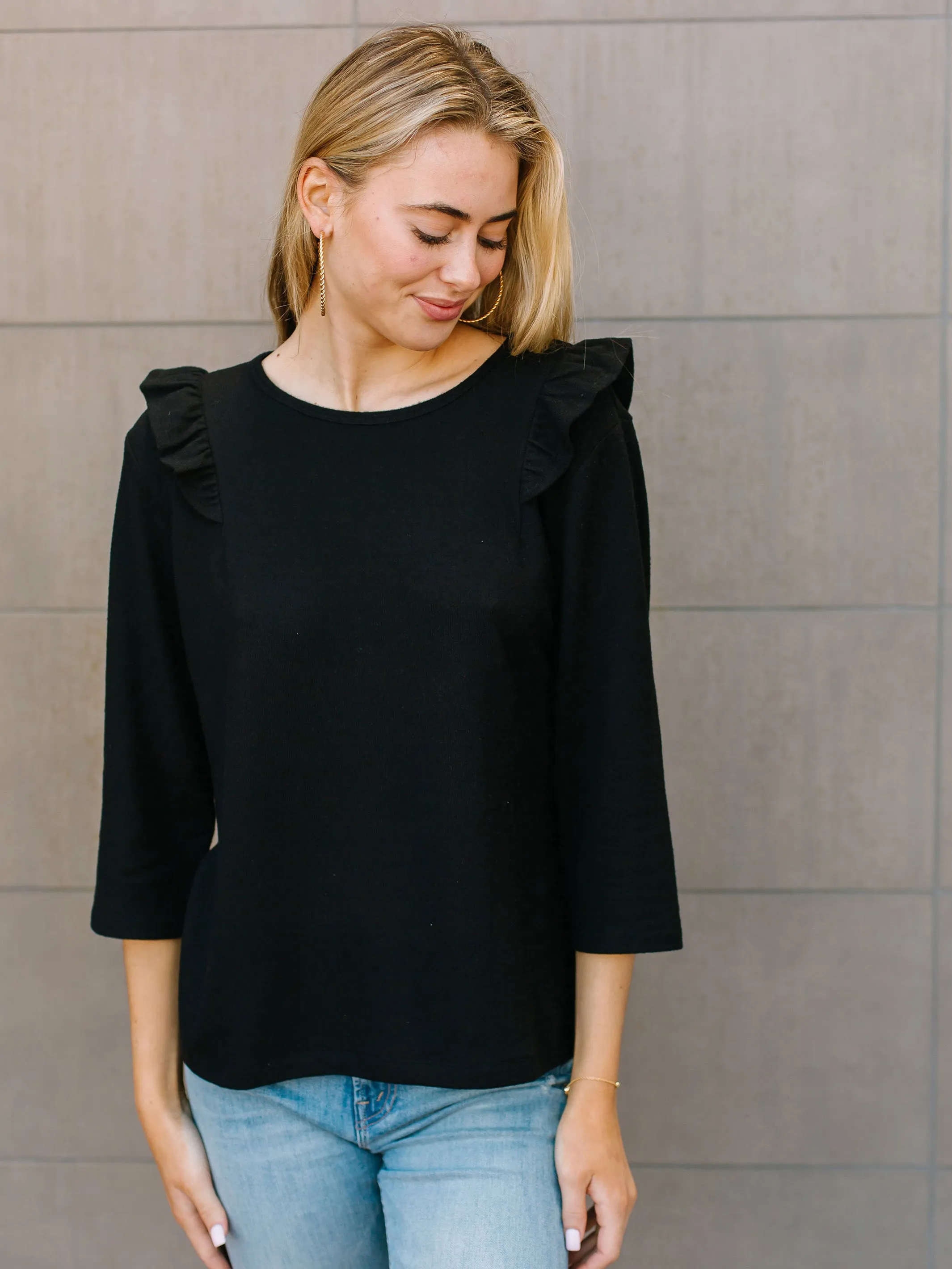 FINAL SALE - Joanne Top | Black sold by Michelle McDowell product image thumbnail 2