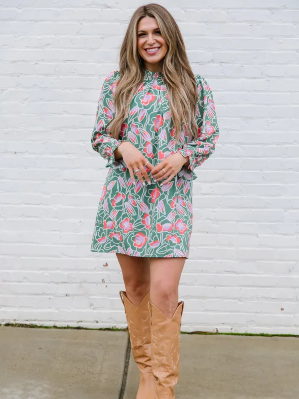 FINAL SALE - Caroline Dress | Cobble Hill Olive sold by Michelle McDowell