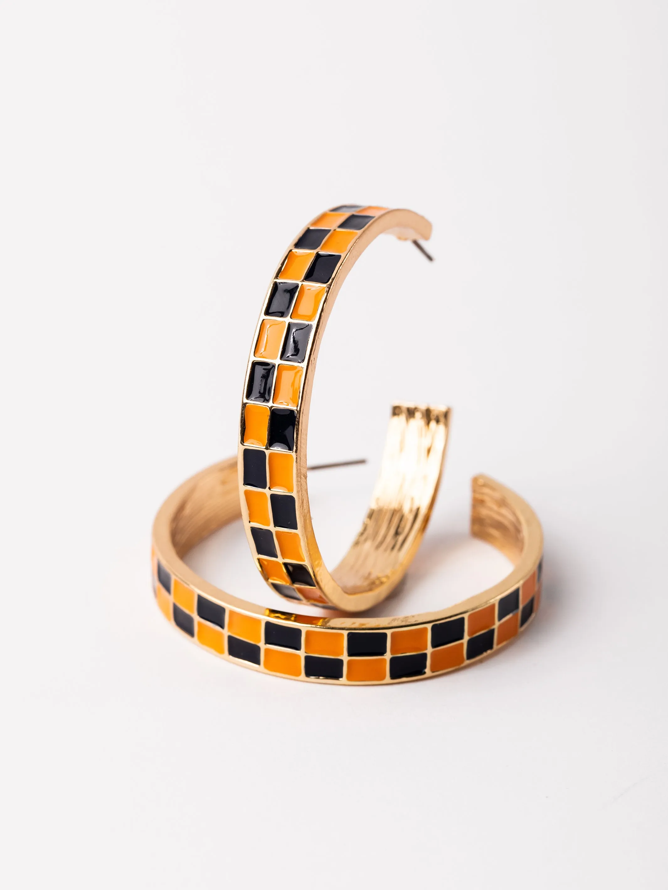 Sunny Earrings | Navy + Orange sold by Michelle McDowell product image thumbnail 3