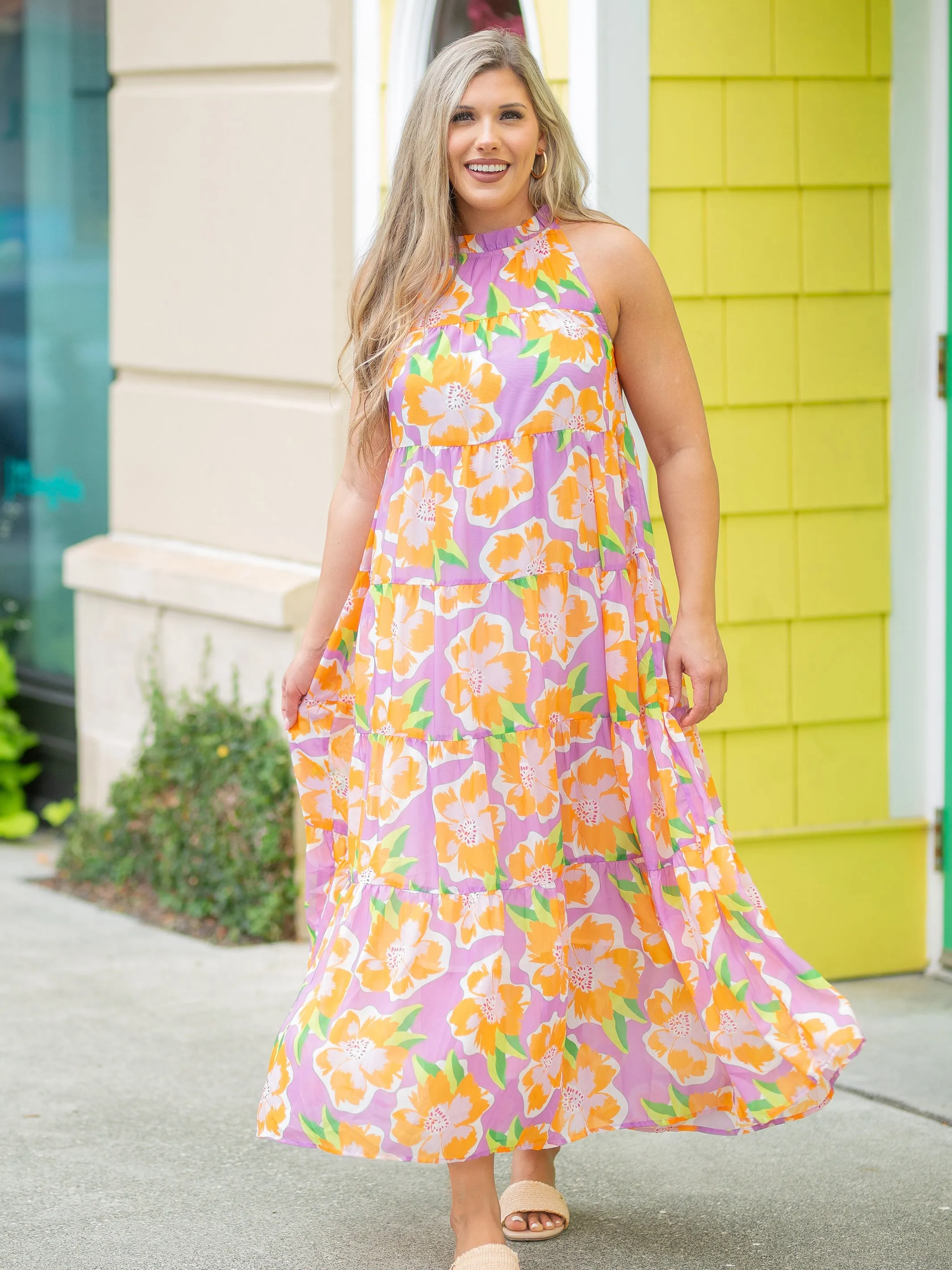 FINAL SALE - Bethany Dress | Sea Flower Lilac sold by Michelle McDowell product image thumbnail 3
