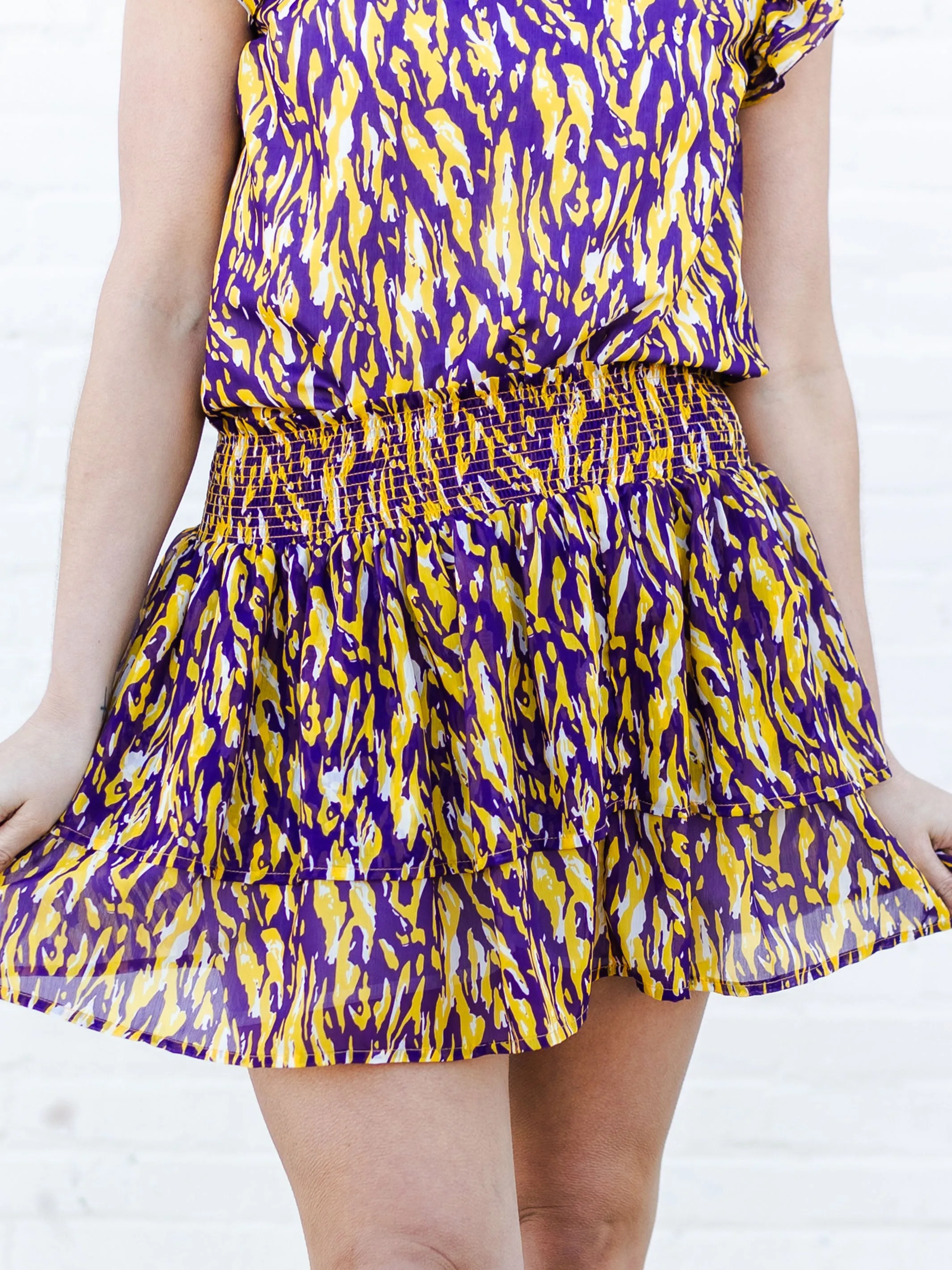Marley Skirt | Tiger Tail Purple + Gold sold by Michelle McDowell product image thumbnail 2