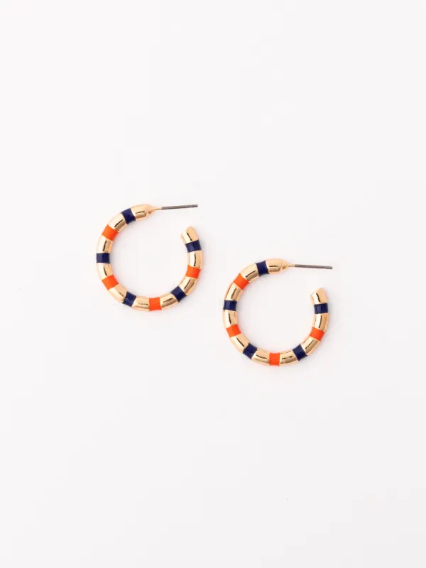 Nellie Earrings | Blue + Orange sold by Michelle McDowell