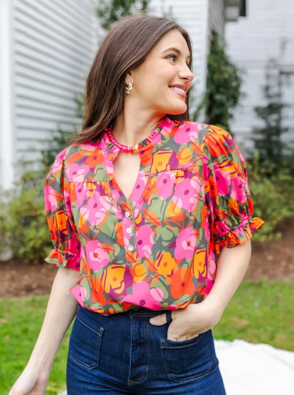 FINAL SALE - Marlowe Top | Make Me Blush Olive sold by Michelle McDowell