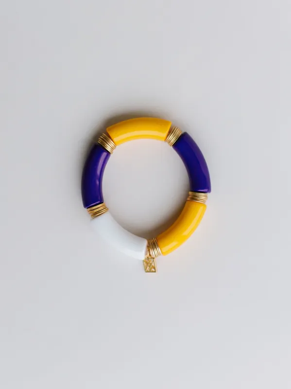 Brogan Bracelet | Purple + Gold sold by Michelle McDowell