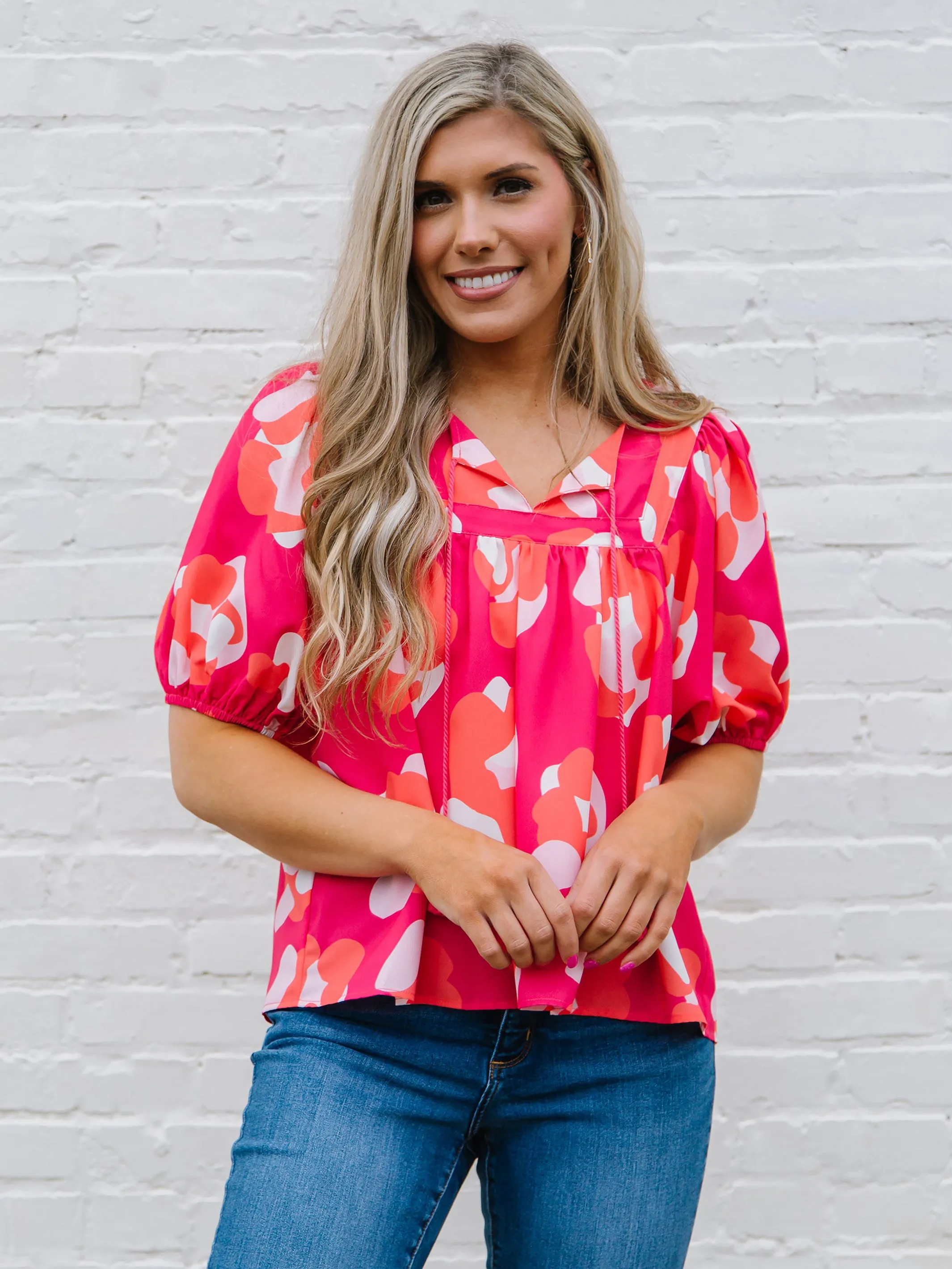 Penny Top | Spot On Pink sold by Michelle McDowell
