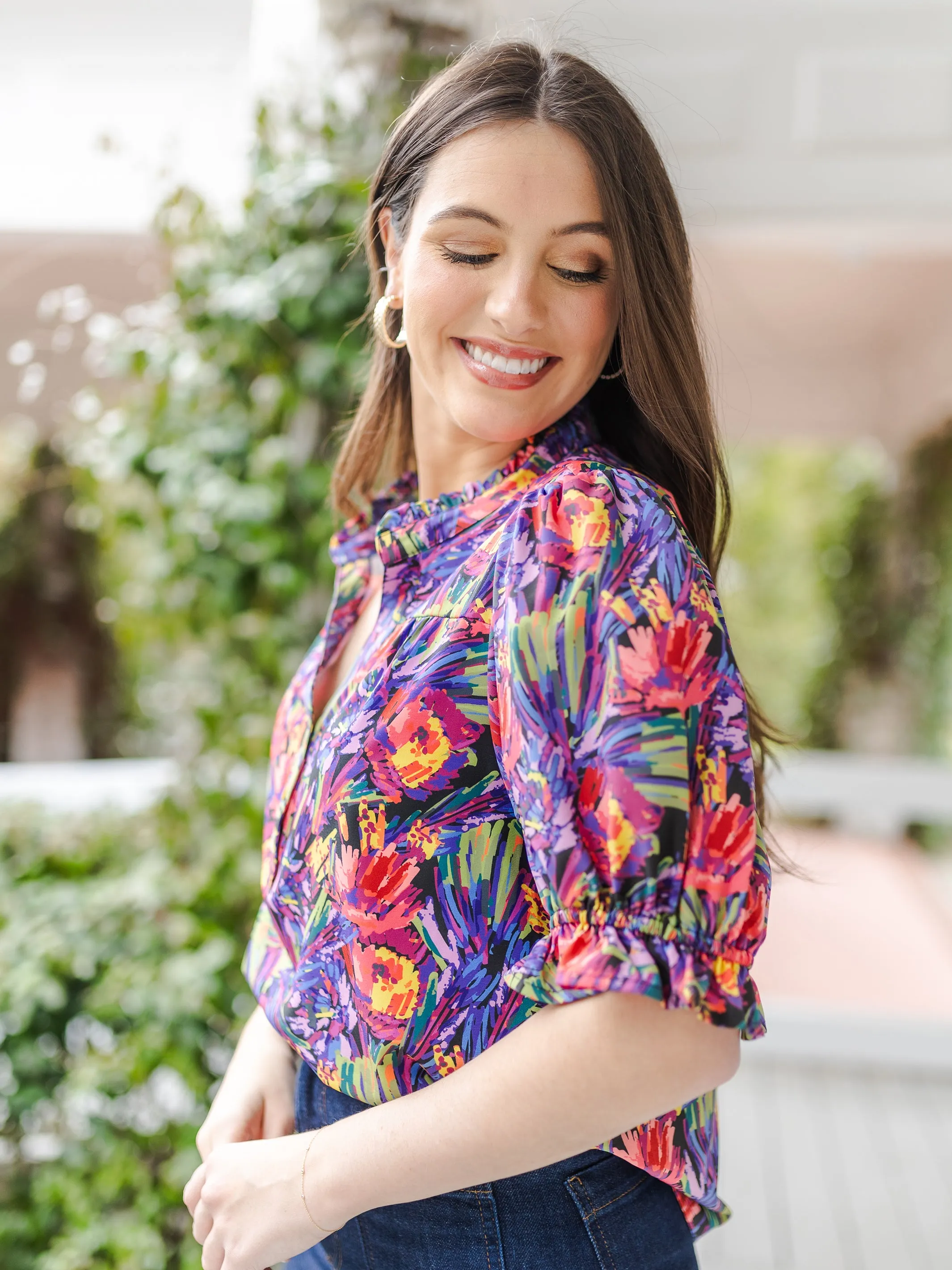 FINAL SALE - Marlowe Top | Wanderlust Multi sold by Michelle McDowell product image thumbnail 4