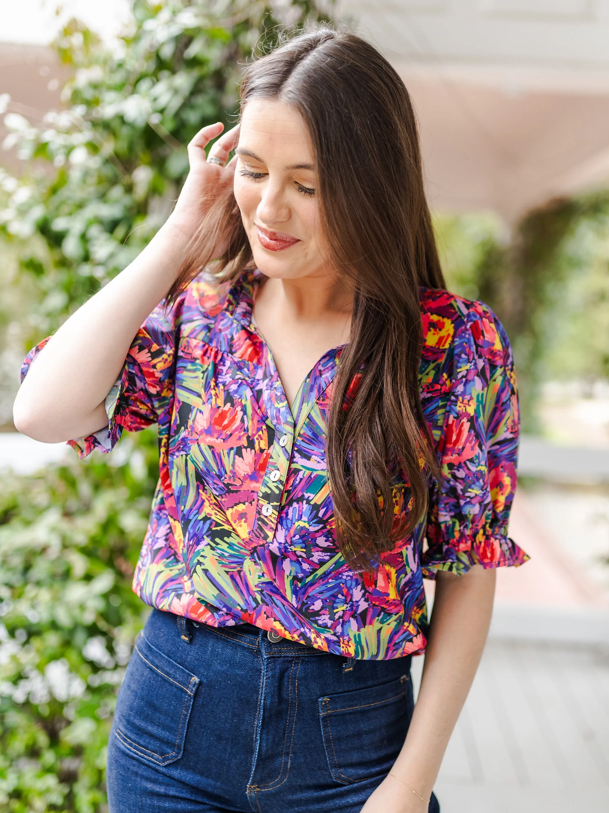 FINAL SALE - Marlowe Top | Wanderlust Multi sold by Michelle McDowell