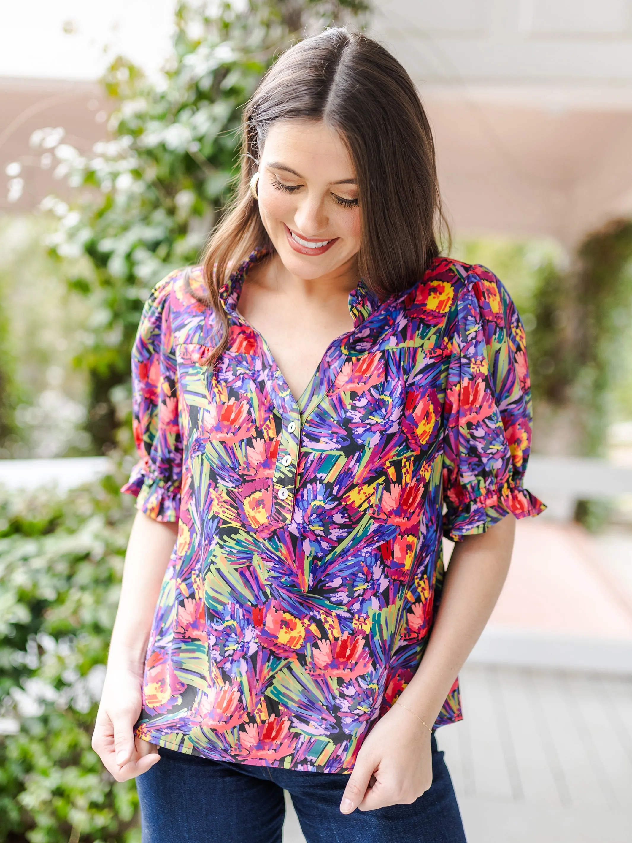 FINAL SALE - Marlowe Top | Wanderlust Multi sold by Michelle McDowell product image thumbnail 2