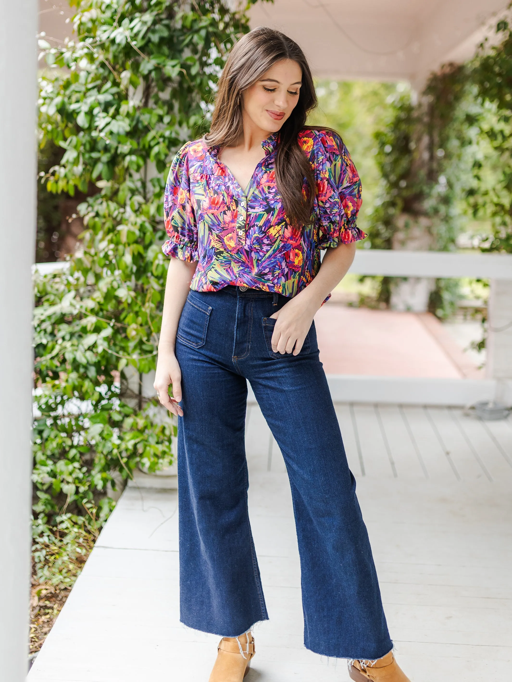 FINAL SALE - Marlowe Top | Wanderlust Multi sold by Michelle McDowell product image thumbnail 3