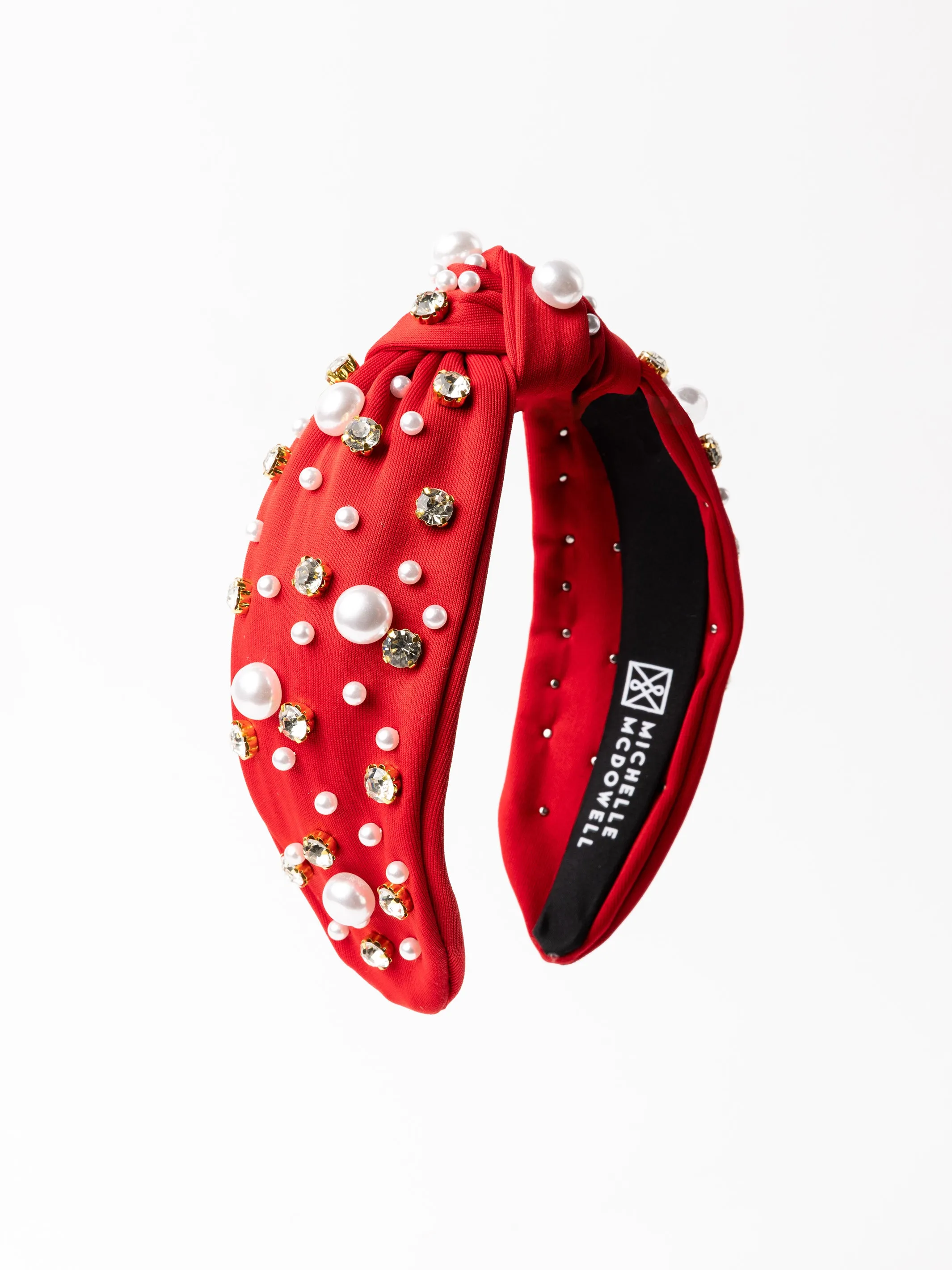 Charleigh Headband | Crimson + White sold by Michelle McDowell