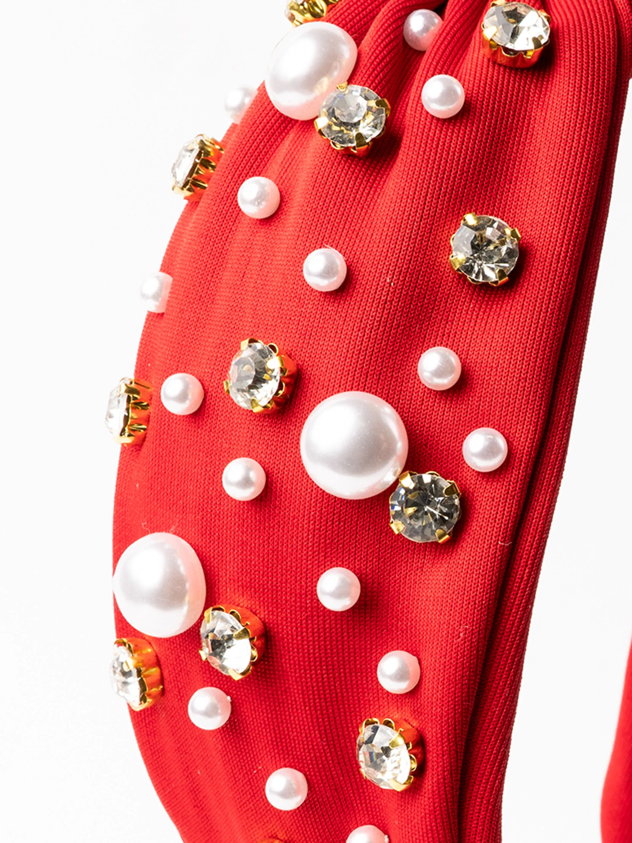 Charleigh Headband | Crimson + White sold by Michelle McDowell product image thumbnail 2