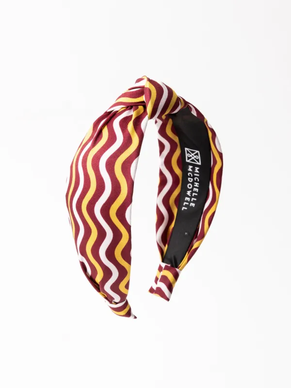 Luna Headband | Capri Crush Garnet + Gold sold by Michelle McDowell