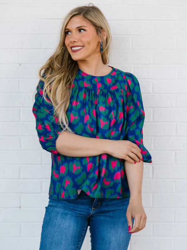 FINAL SALE - Whitney Top | Fancy Like Navy sold by Michelle McDowell