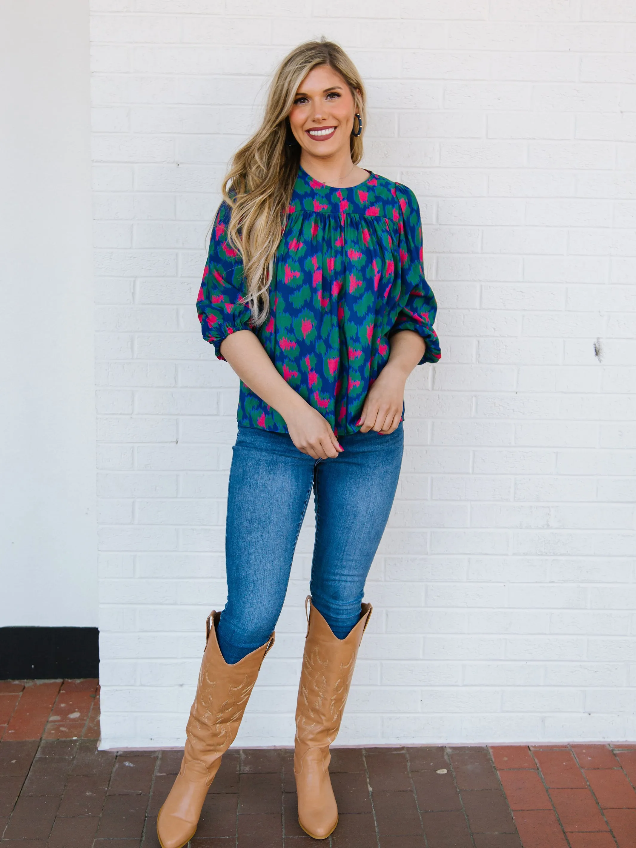 FINAL SALE - Whitney Top | Fancy Like Navy sold by Michelle McDowell product image thumbnail 3