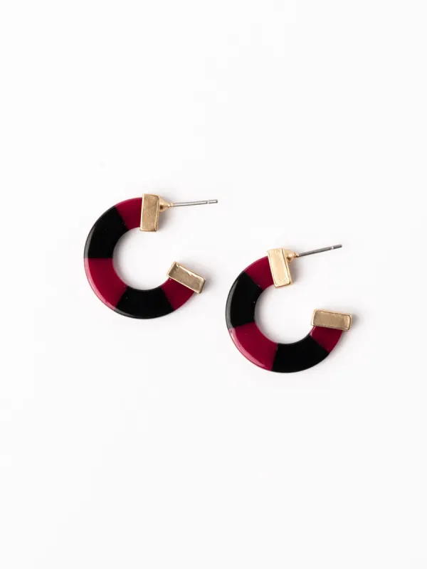 Melody Earrings | Garnet + Black sold by Michelle McDowell