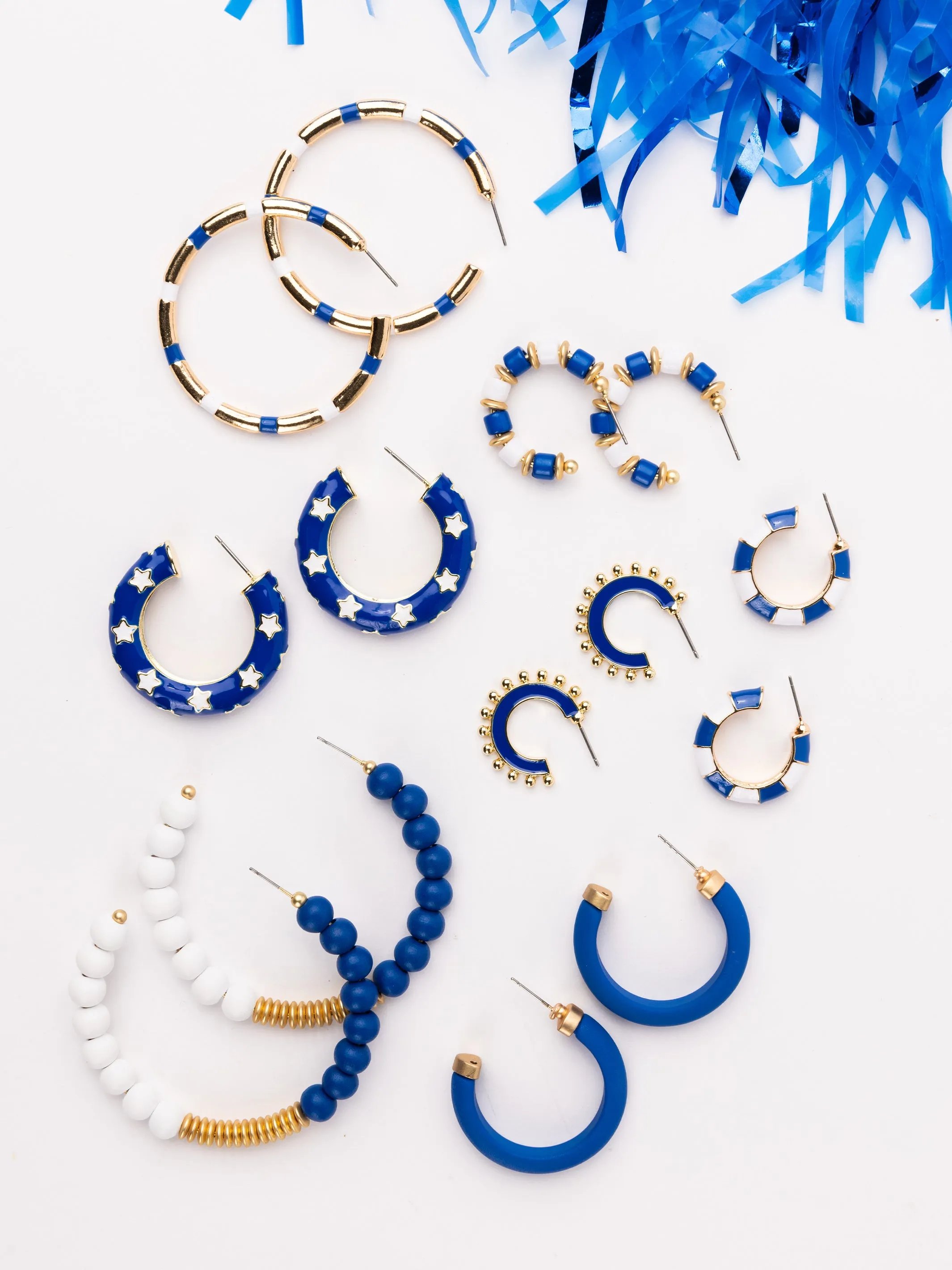 Melody Earrings | Blue + White sold by Michelle McDowell product image thumbnail 4