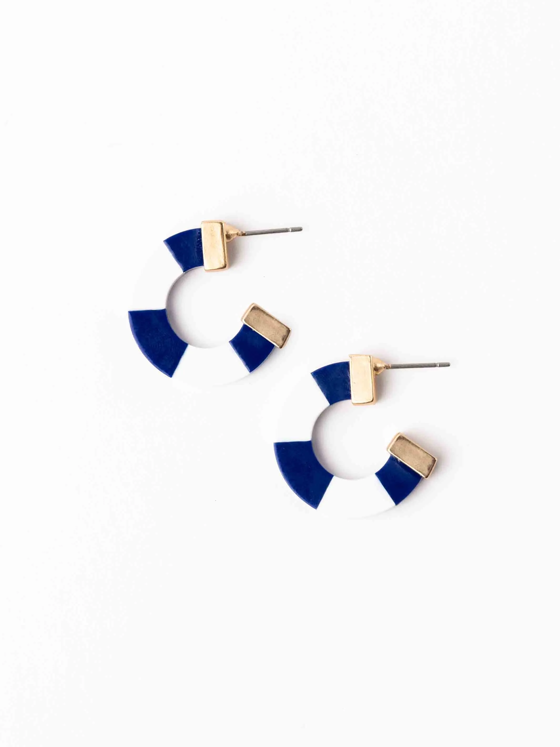 Melody Earrings | Blue + White sold by Michelle McDowell