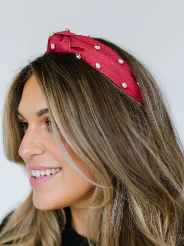 Krista Headband | Garnet sold by Michelle McDowell