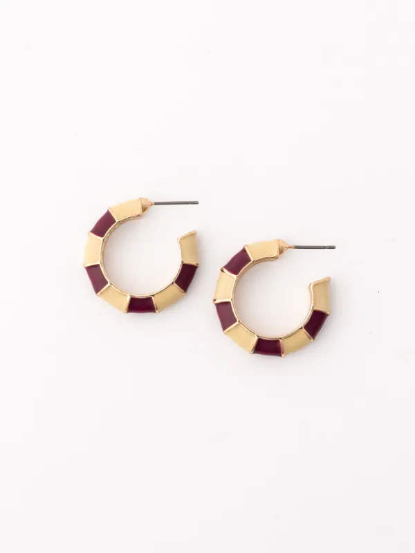 Ashlynn Earrings | Garnet + Gold sold by Michelle McDowell