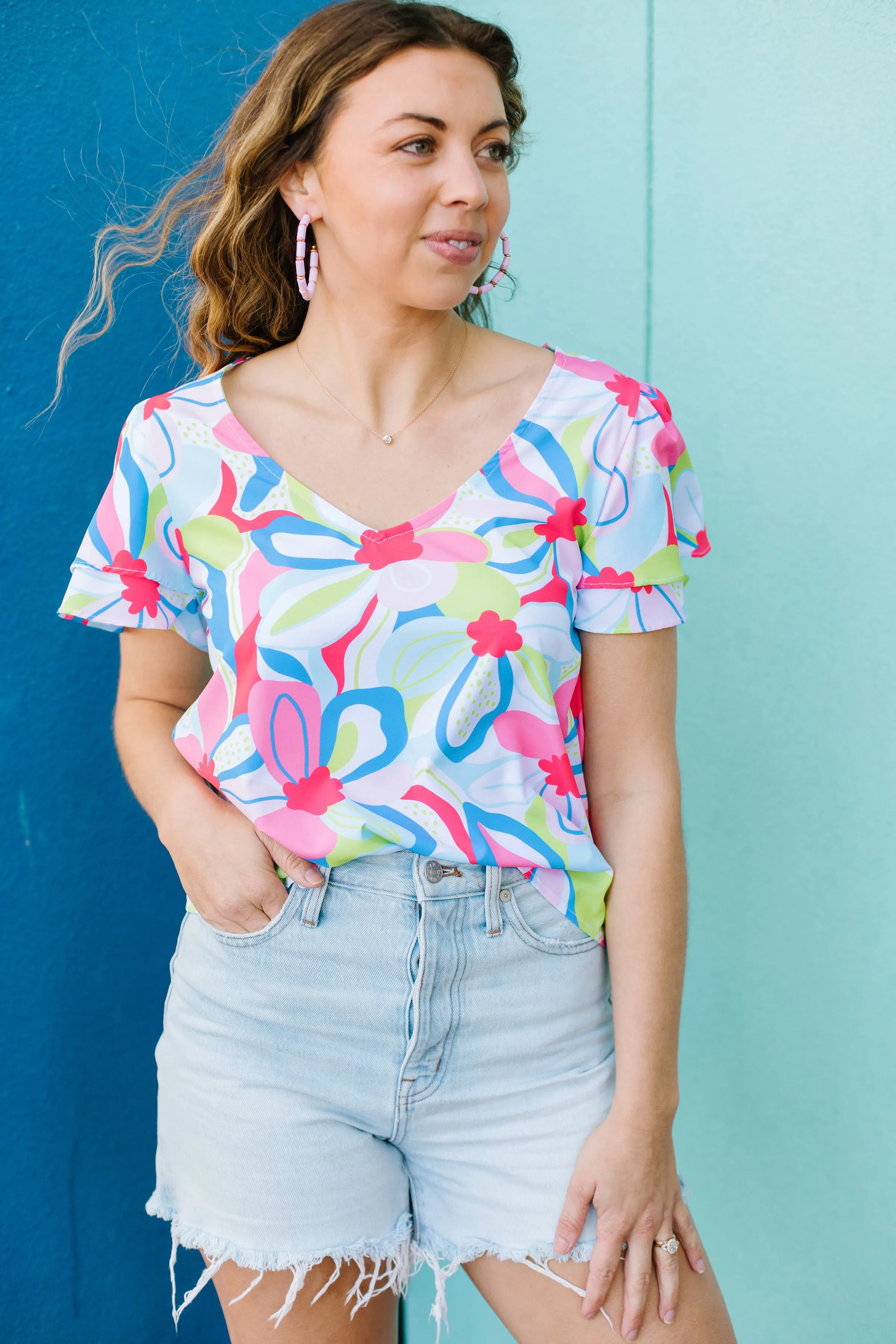 FINAL SALE - Grayson Top | Color Me Happy Pink sold by Michelle McDowell