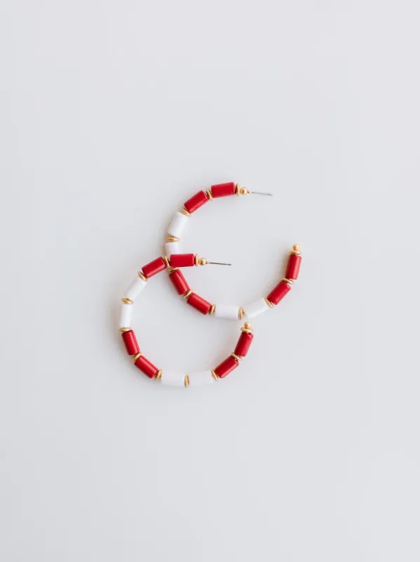Cara Earrings | Cardinal + White sold by Michelle McDowell