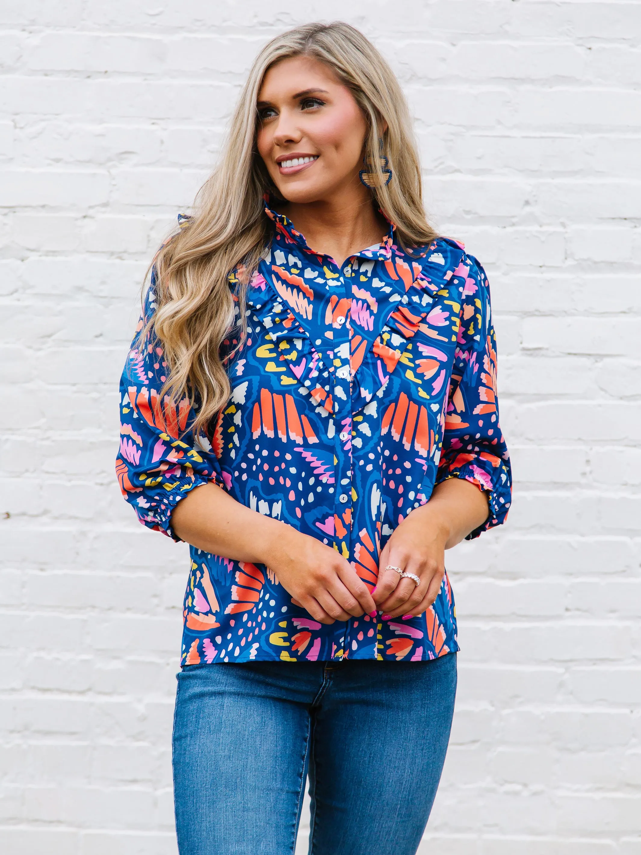 FINAL SALE - Kelly Top | So Fly Blue sold by Michelle McDowell
