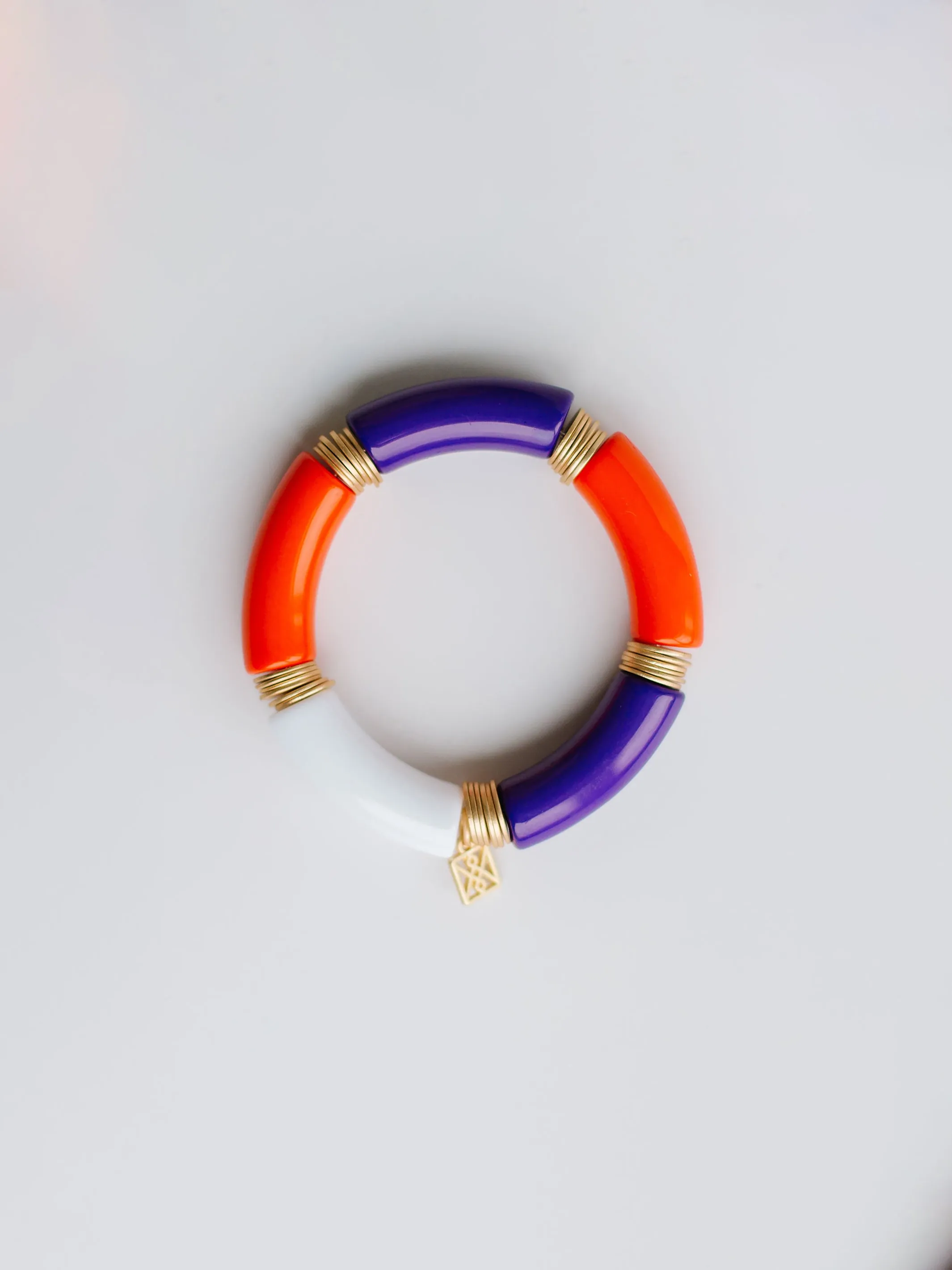 Brogan Bracelet | Purple + Orange sold by Michelle McDowell