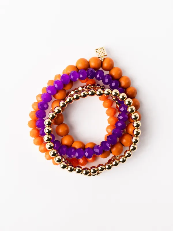 Mandy Bracelet | Purple + Orange made by Michelle McDowell