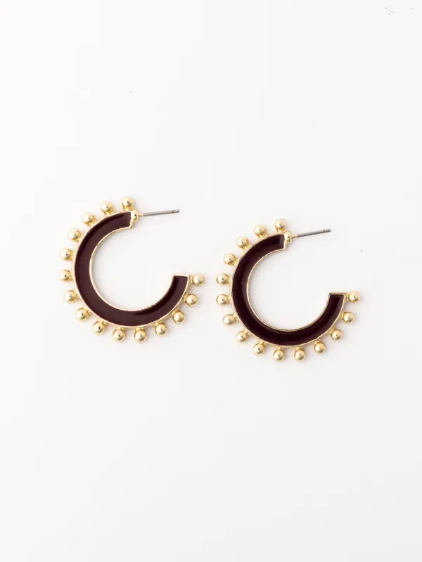 Hadley Earrings | Maroon sold by Michelle McDowell