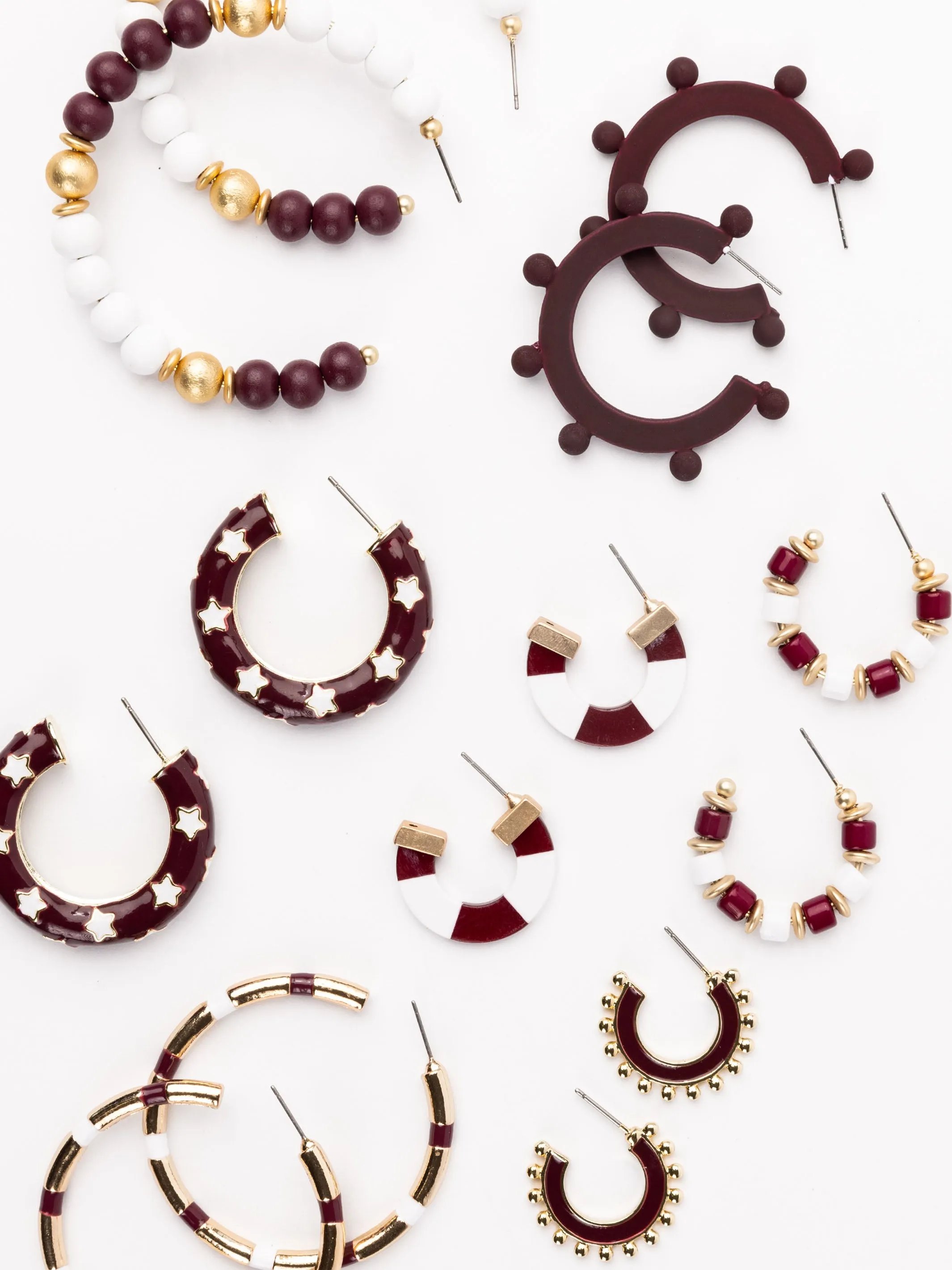 Hadley Earrings | Maroon sold by Michelle McDowell product image thumbnail 4