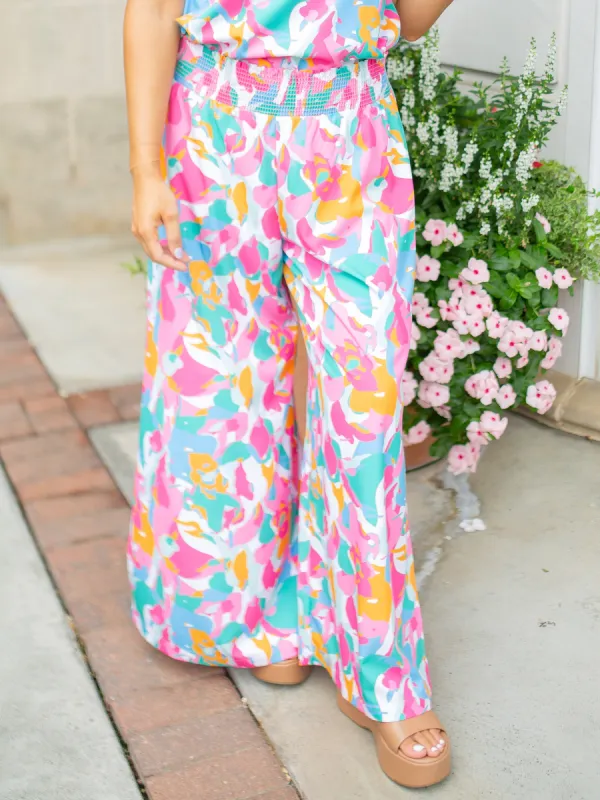 FINAL SALE - Krista Pants | River Iris Teal sold by Michelle McDowell