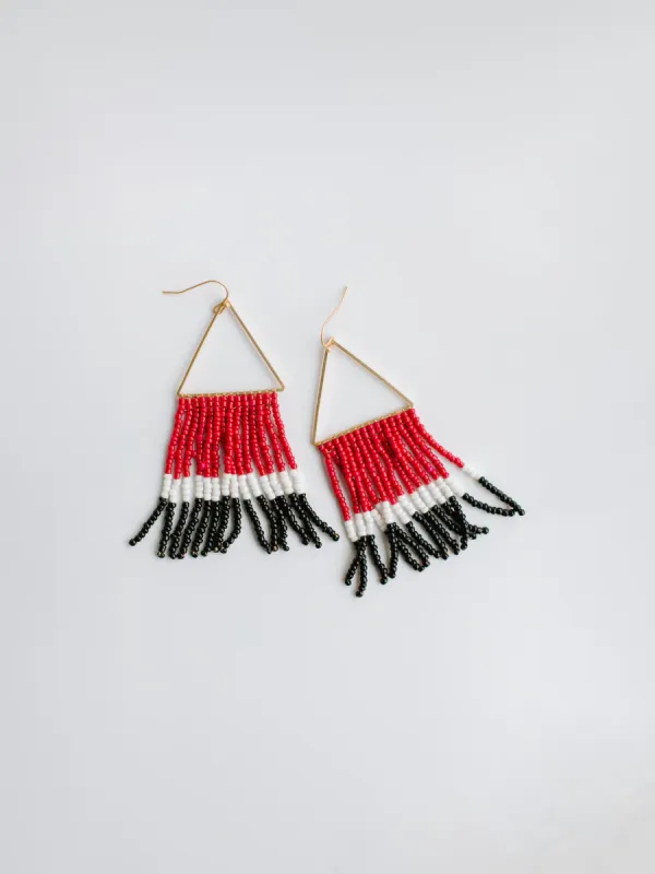 Greer Earrings | Garnet + Black sold by Michelle McDowell