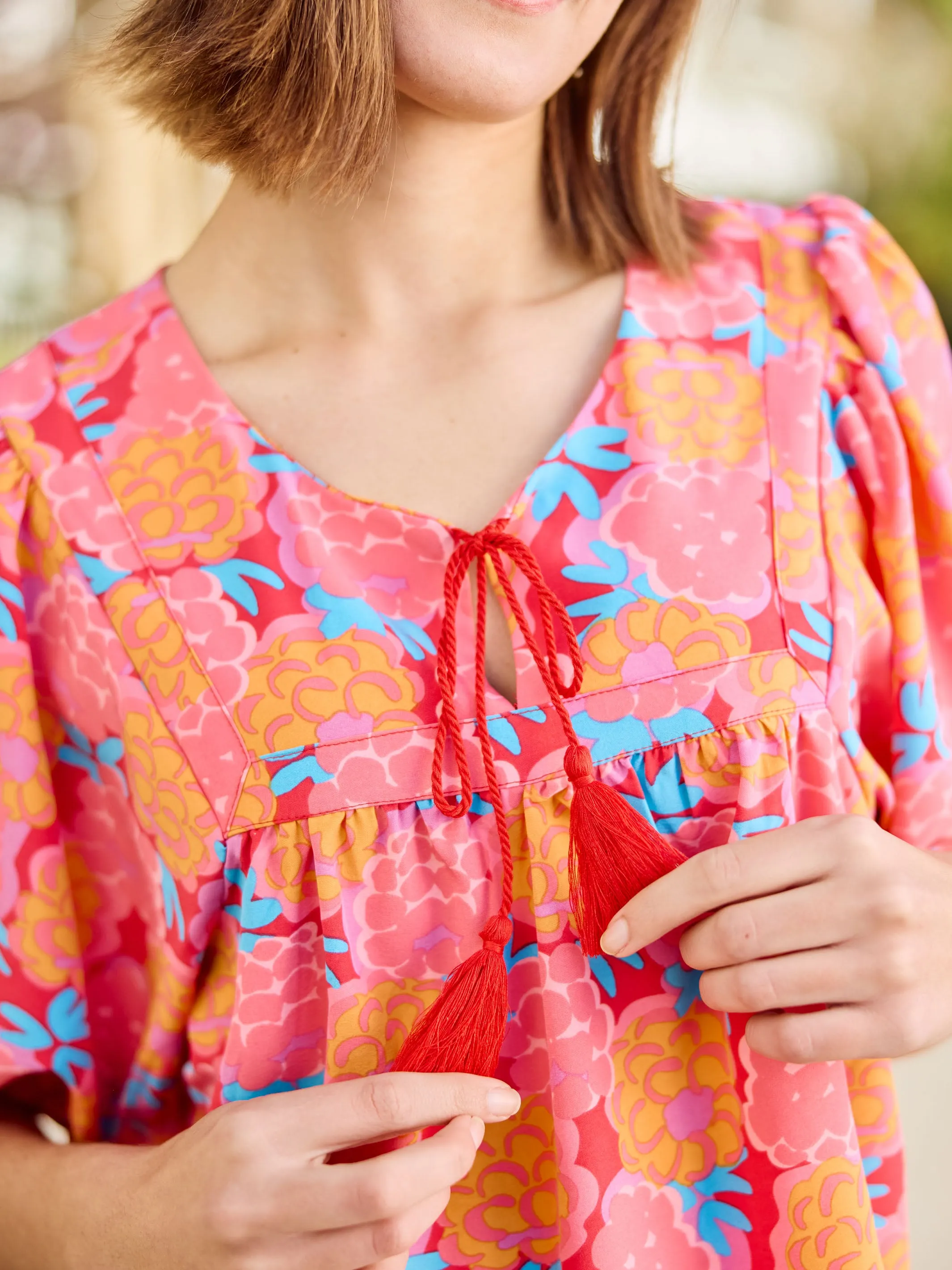 FINAL SALE - Penny Top | Sour Raspberry Coral sold by Michelle McDowell product image thumbnail 3