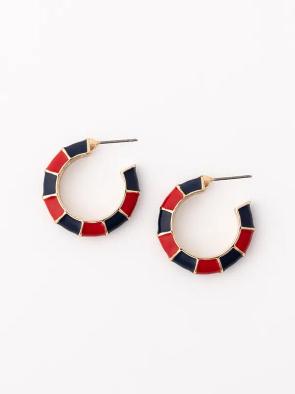 FINAL SALE - Ashlynn Earrings | Red + Blue sold by Michelle McDowell