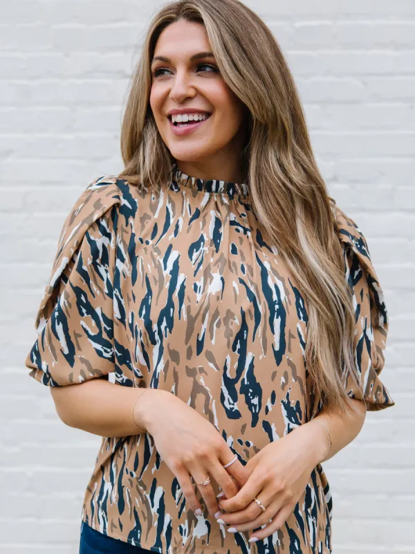 FINAL SALE - Libby Top | Tiger Tail Tan sold by Michelle McDowell