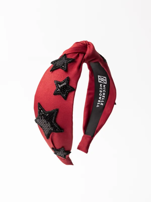 Emma Headband |  Garnet + Black sold by Michelle McDowell