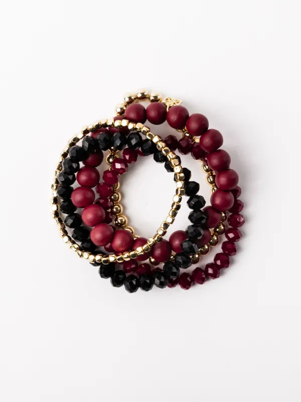 Mandy Bracelet | Garnet + Black made by Michelle McDowell